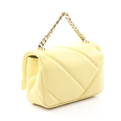 セルペンティ カボション チェーンハンドバッグ レザー ライトイエロー 2WAY ブルガリ バッグ BVLGARI