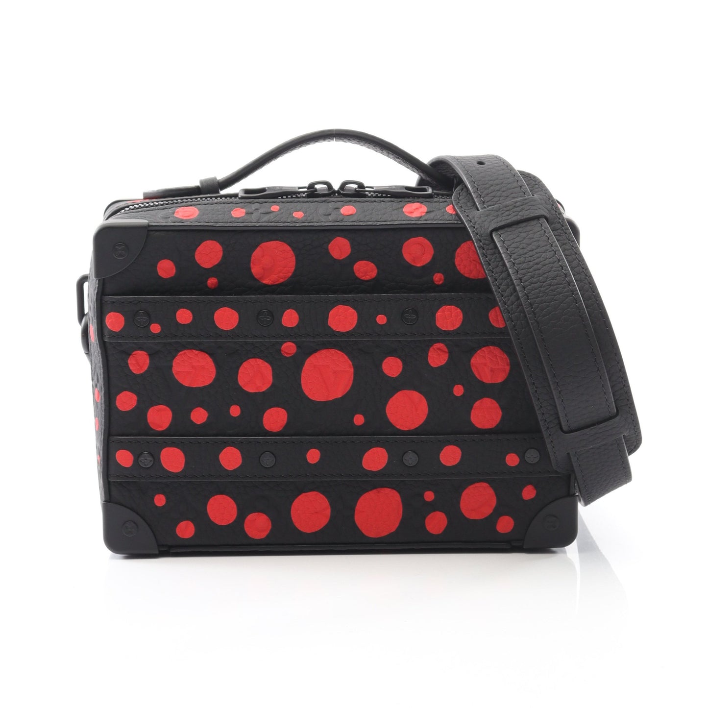 LV × YK ハンドル ソフトトランク モノグラムトリヨン インフィニティドット ハンドバッグ レザー ブラック レッド 2WAY ルイヴィトン バッグ LOUIS VUITTON
