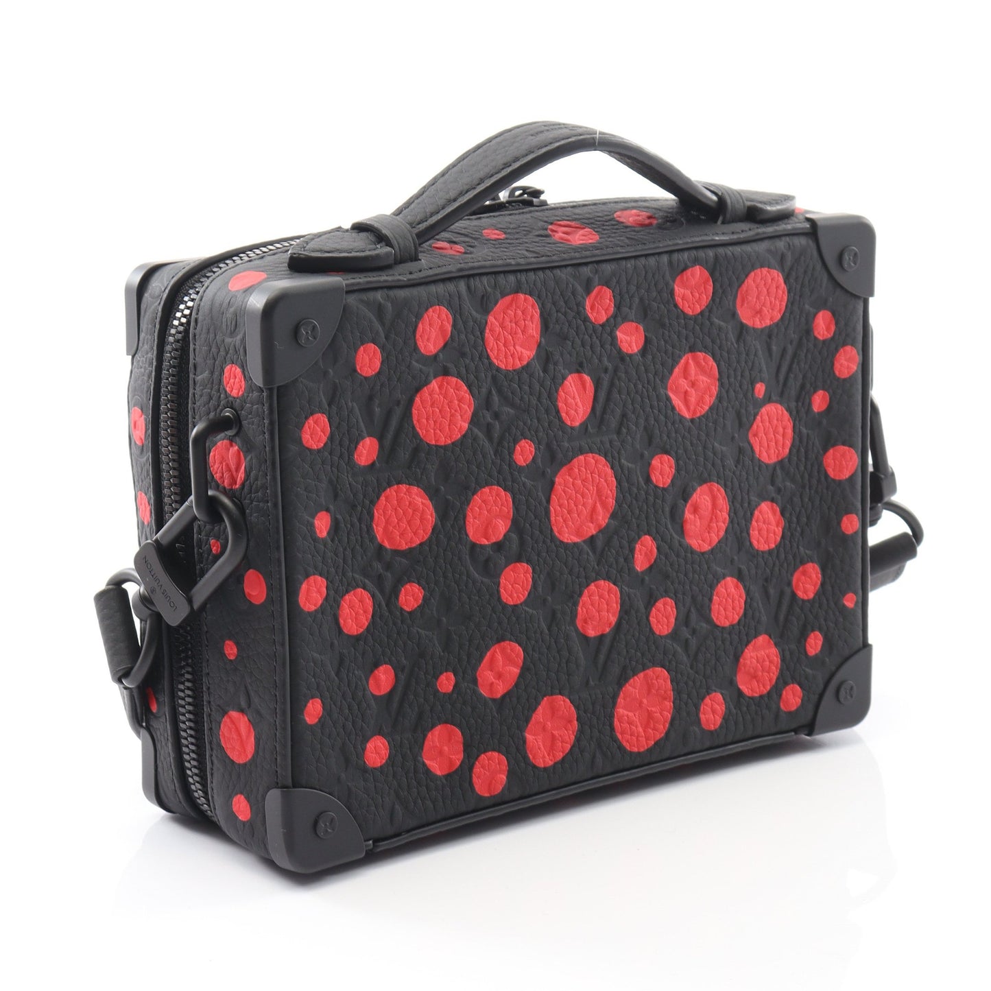 LV × YK ハンドル ソフトトランク モノグラムトリヨン インフィニティドット ハンドバッグ レザー ブラック レッド 2WAY ルイヴィトン バッグ LOUIS VUITTON