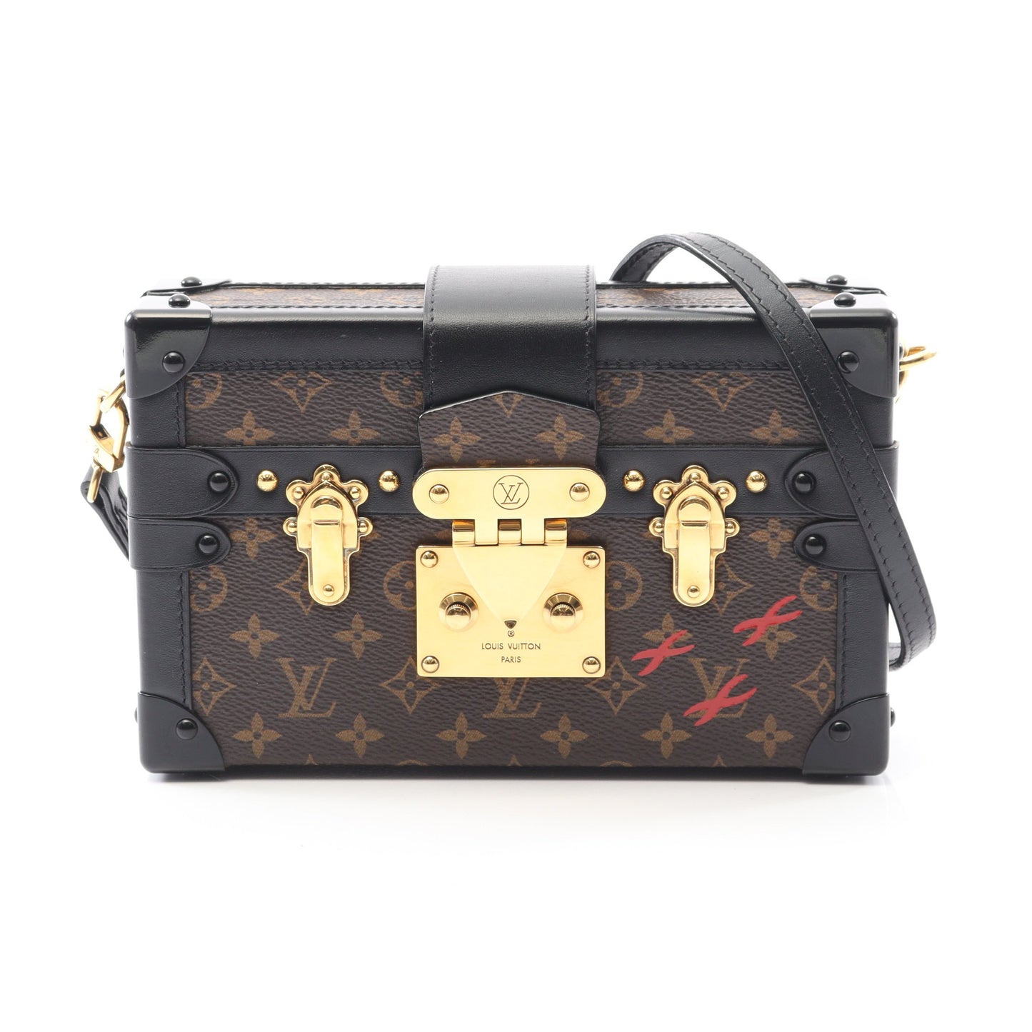プティット マル モノグラム ショルダーバッグ PVC レザー ブラウン ブラック ルイヴィトン バッグ LOUIS VUITTON