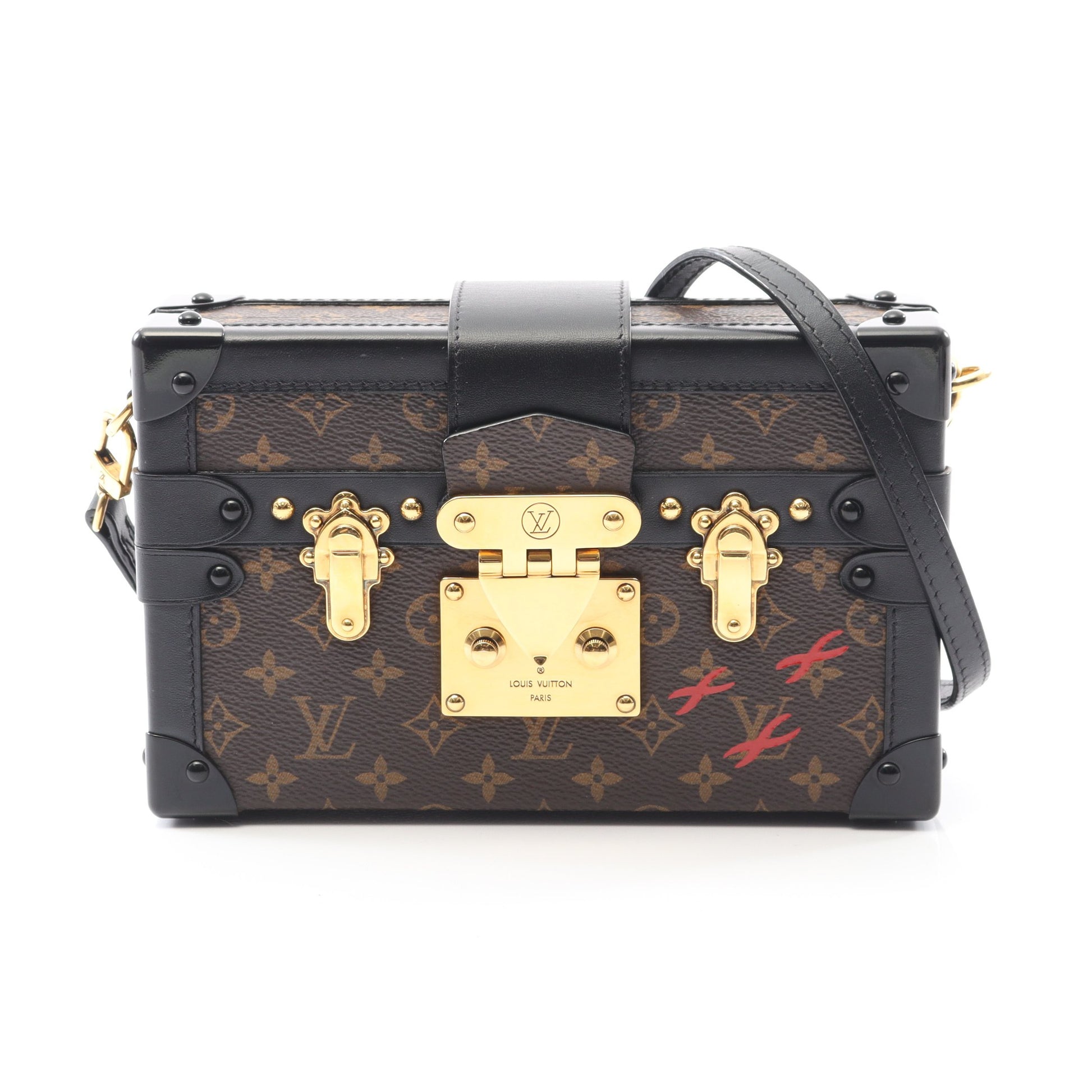 プティット マル モノグラム ショルダーバッグ PVC レザー ブラウン ブラック ルイヴィトン バッグ LOUIS VUITTON