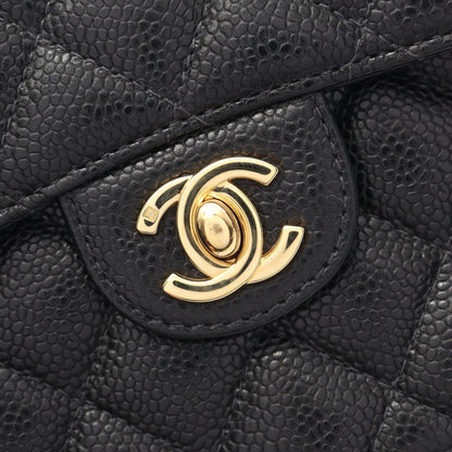ミニマトラッセ チェーンショルダーバッグ キャビアスキン ブラック ゴールド金具 シャネル バッグ CHANEL
