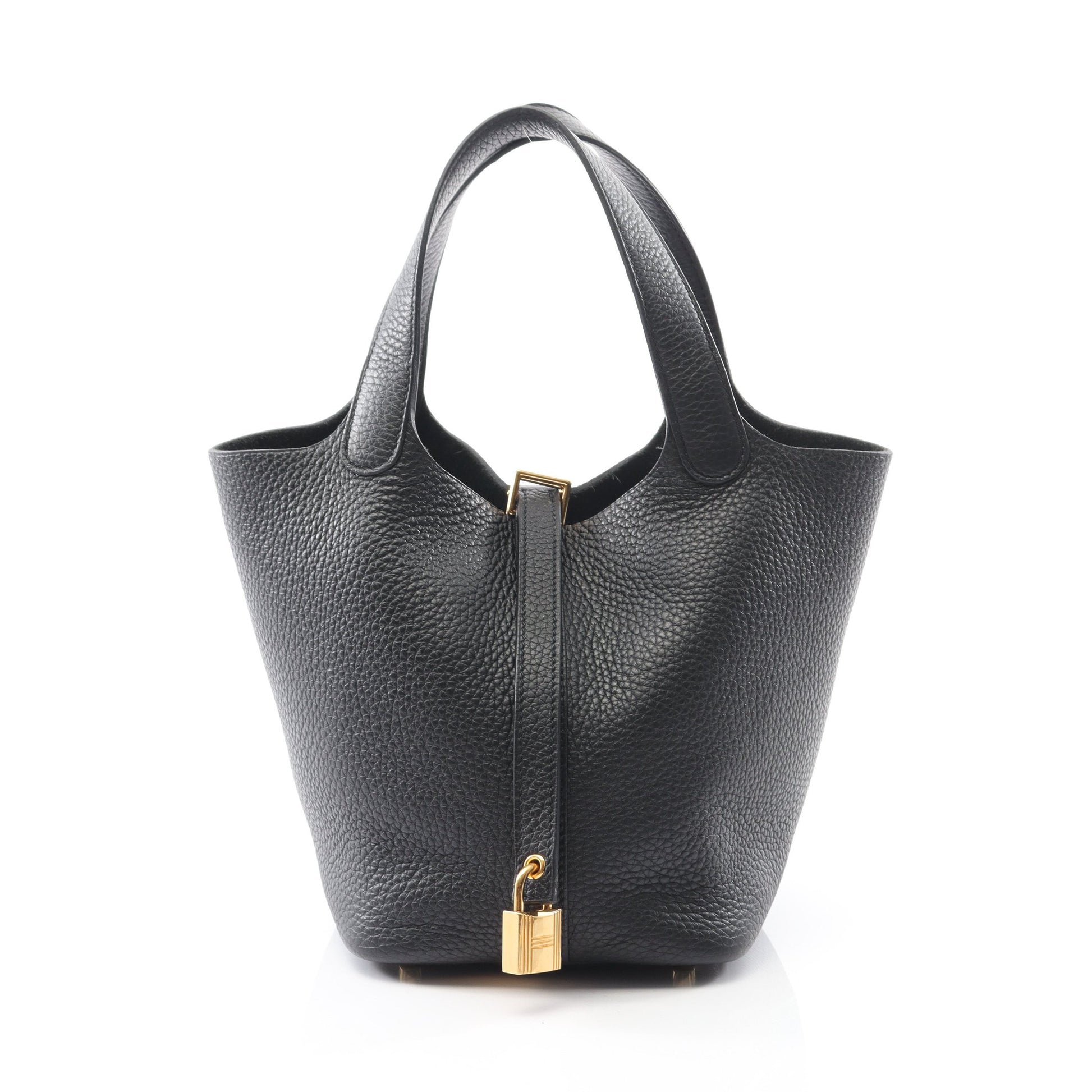 ピコタンロックPM ハンドバッグ トリヨンクレマンス ブラック ゴールド金具 Z刻印 エルメス バッグ HERMES