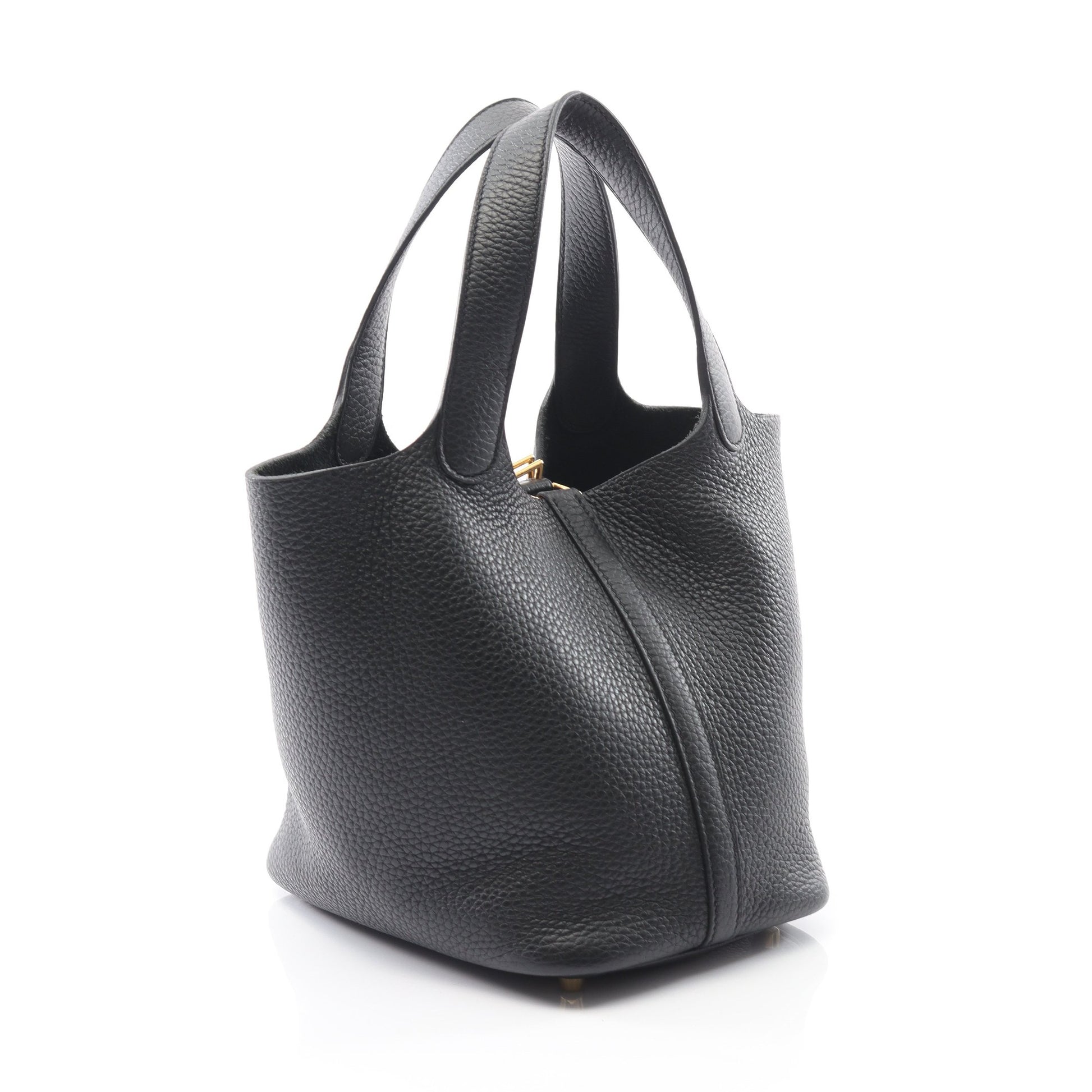 ピコタンロックPM ハンドバッグ トリヨンクレマンス ブラック ゴールド金具 Z刻印 エルメス バッグ HERMES