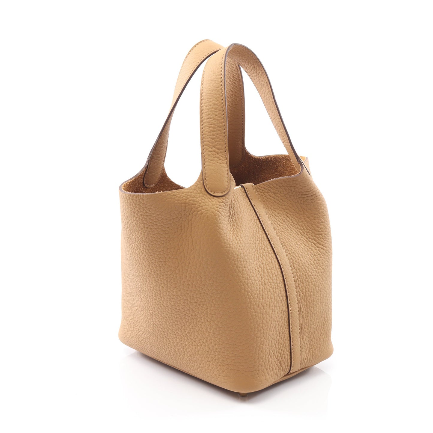 ピコタンロックPM ビスキュイ ハンドバッグ トリヨンクレマンス ベージュ ゴールド金具 W刻印 エルメス バッグ HERMES