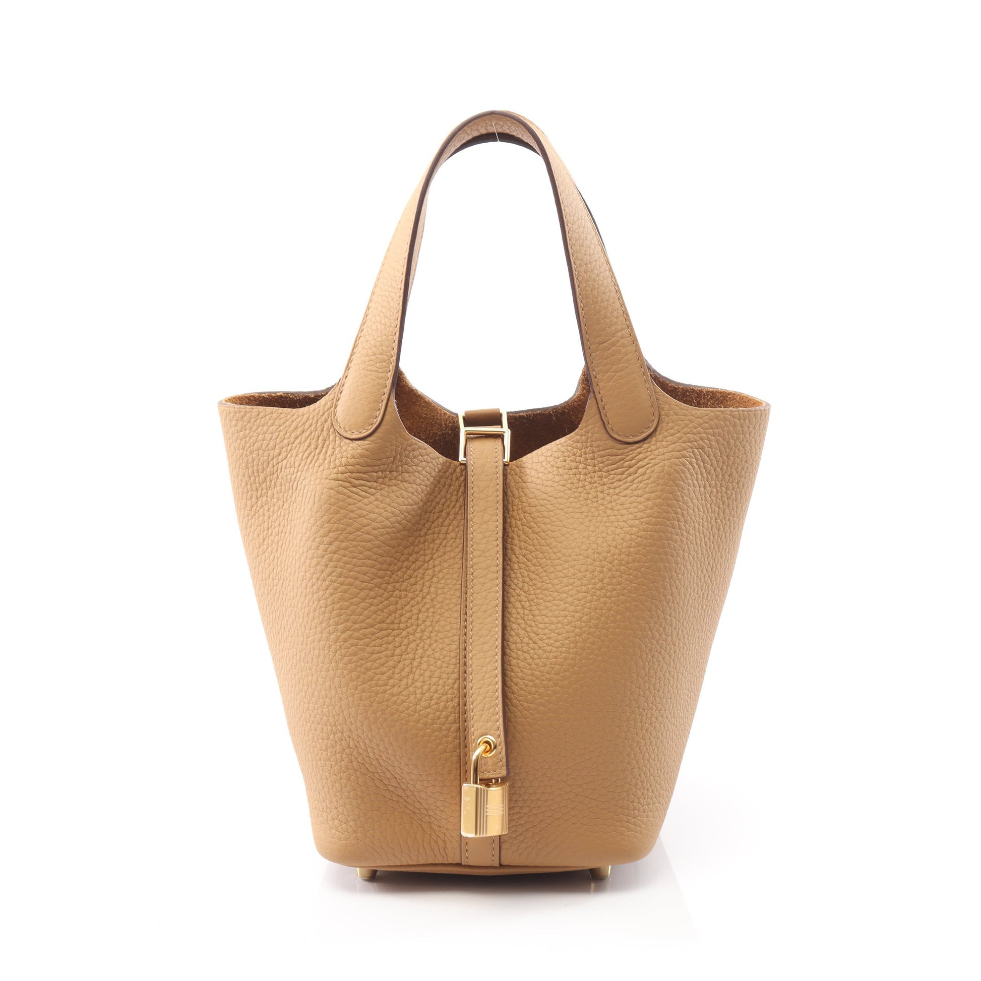 ピコタンロックPM ビスキュイ ハンドバッグ トリヨンクレマンス ベージュ ゴールド金具 W刻印 エルメス バッグ HERMES