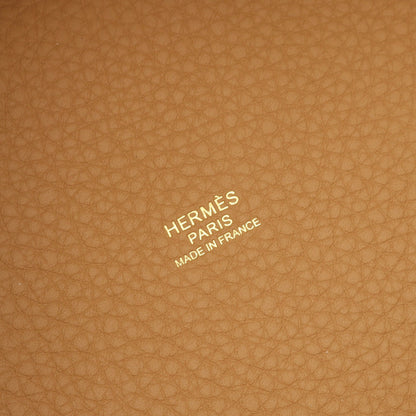 ピコタンロックPM ビスキュイ ハンドバッグ トリヨンクレマンス ベージュ ゴールド金具 W刻印 エルメス バッグ HERMES