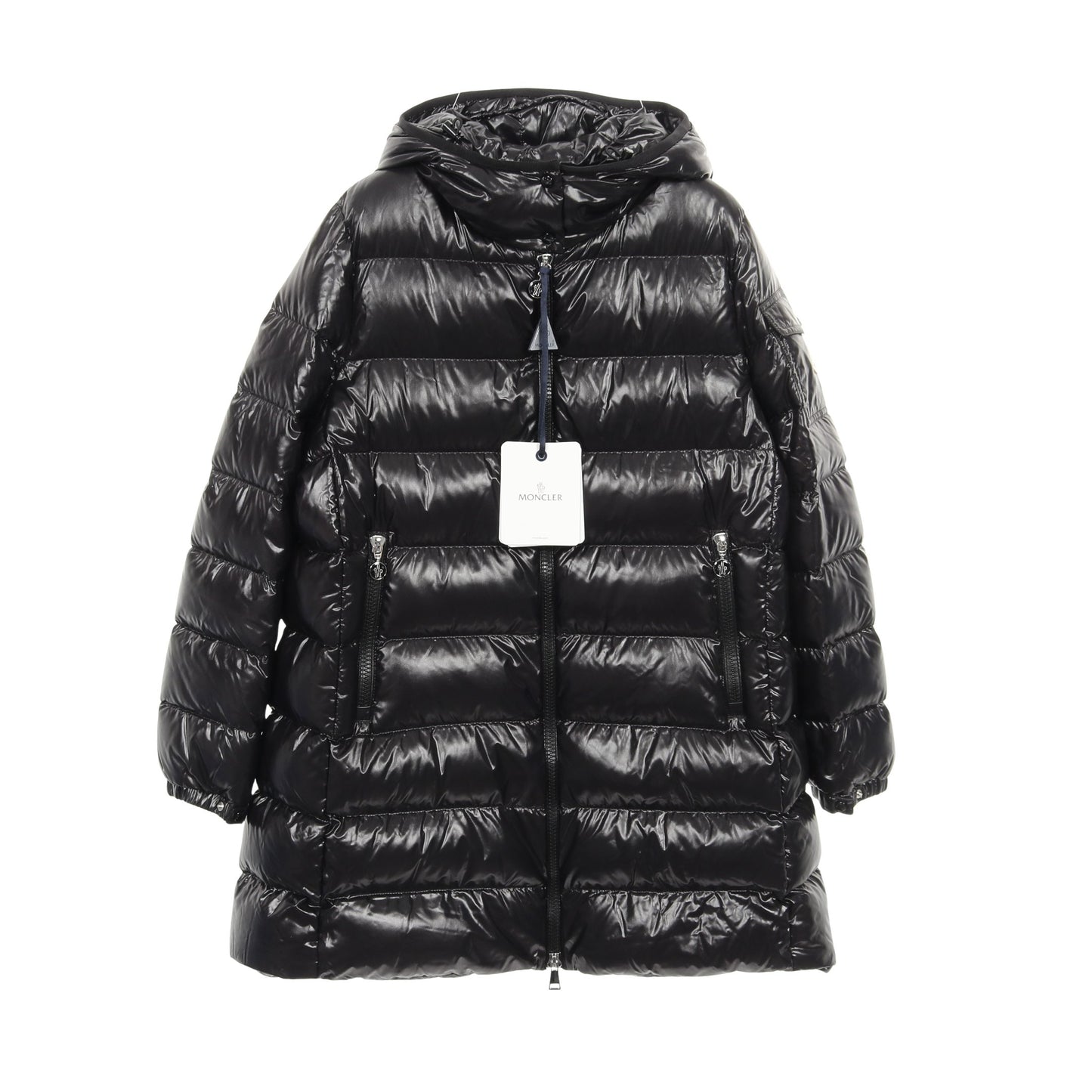 COURCELLES ダウンコート ナイロン ブラック フード付き 25AW モンクレール アウター MONCLER