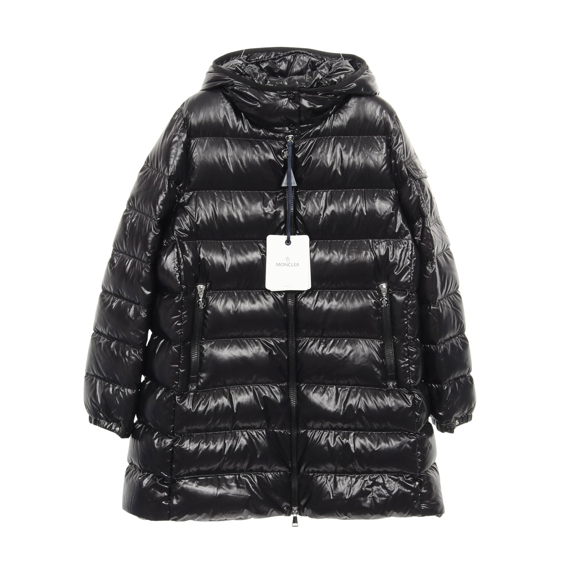 COURCELLES ダウンコート ナイロン ブラック フード付き 25AW モンクレール アウター MONCLER