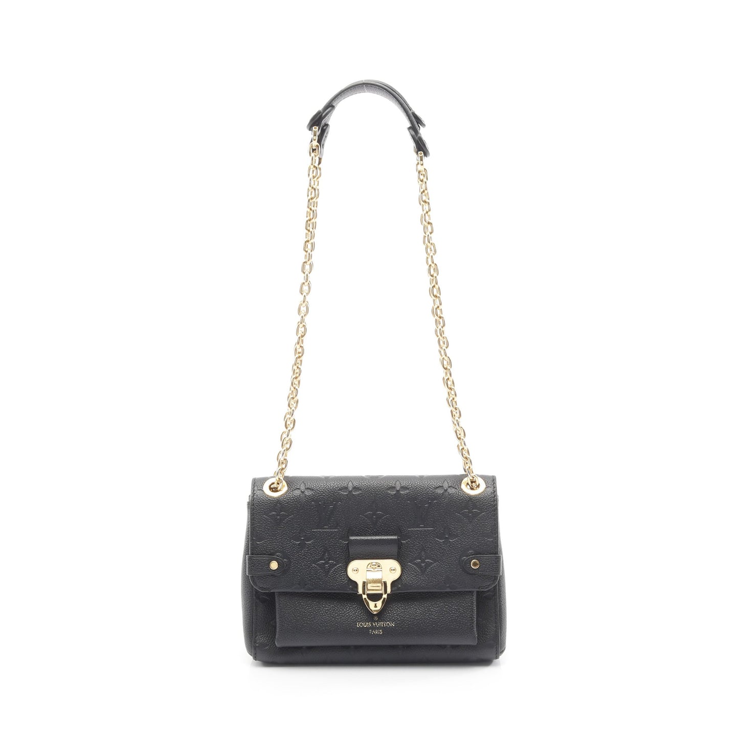 ヴァヴァンBB モノグラムアンプラント ノワール Wチェーンショルダーバッグ レザー ブラック ルイヴィトン バッグ LOUIS VUITTON