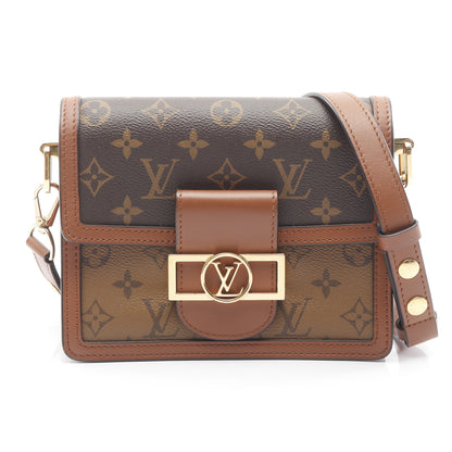 ドーフィーヌ MINI モノグラムリバース ショルダーバッグ PVC レザー ブラウン ベージュ ルイヴィトン バッグ LOUIS VUITTON