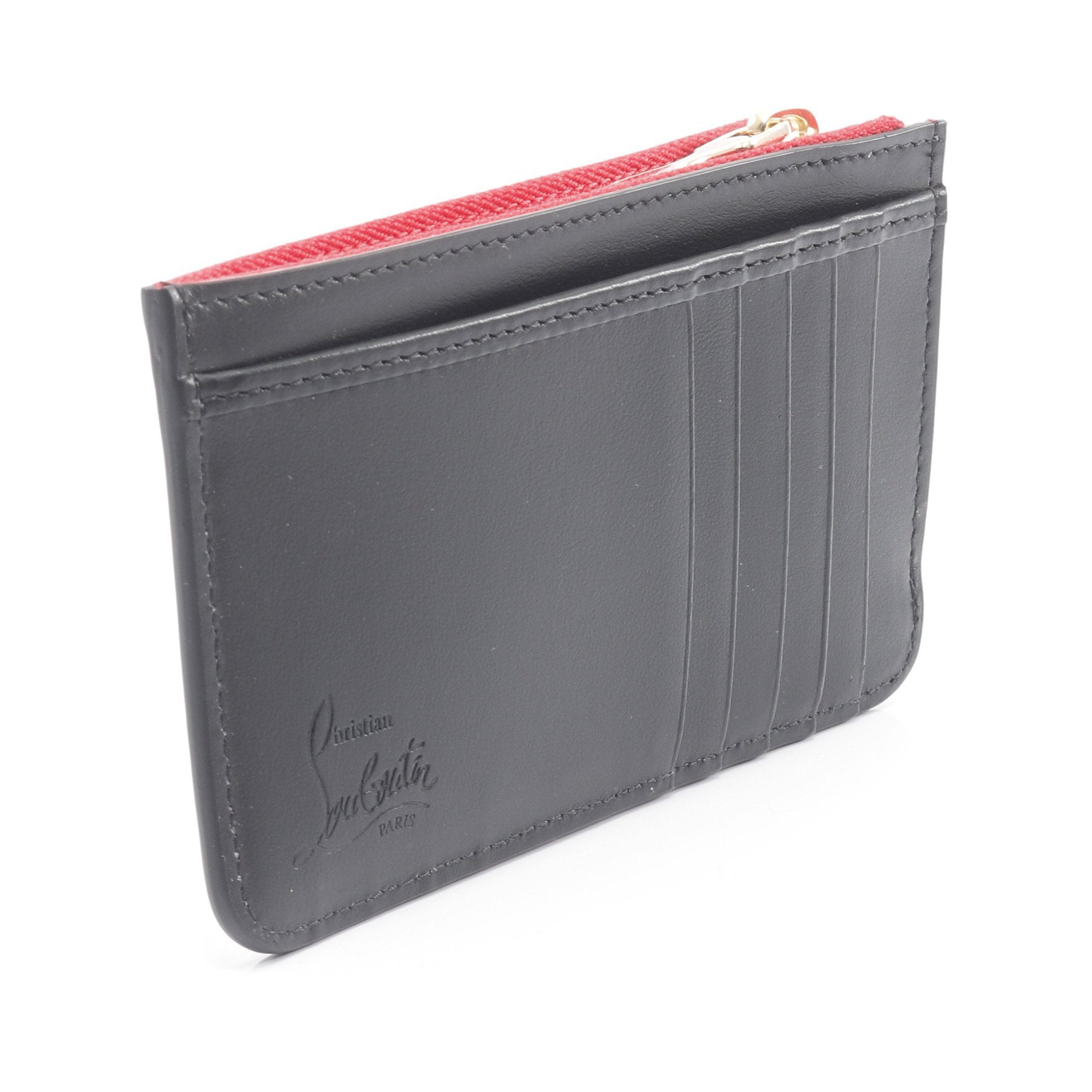 Christian Louboutin　クリスチャンルブタン　ケース LOUBI54 ZIPPED CARD HOLDER ルビ54 カードケース レザー ブラック