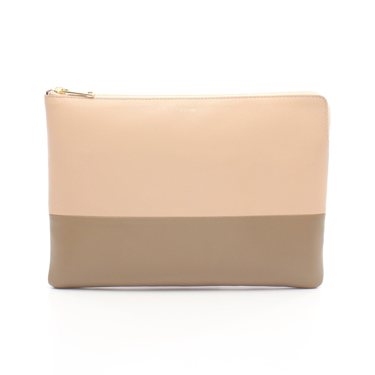 クラッチバッグ レザー ライトベージュ グレーベージュ セリーヌ バッグ CELINE