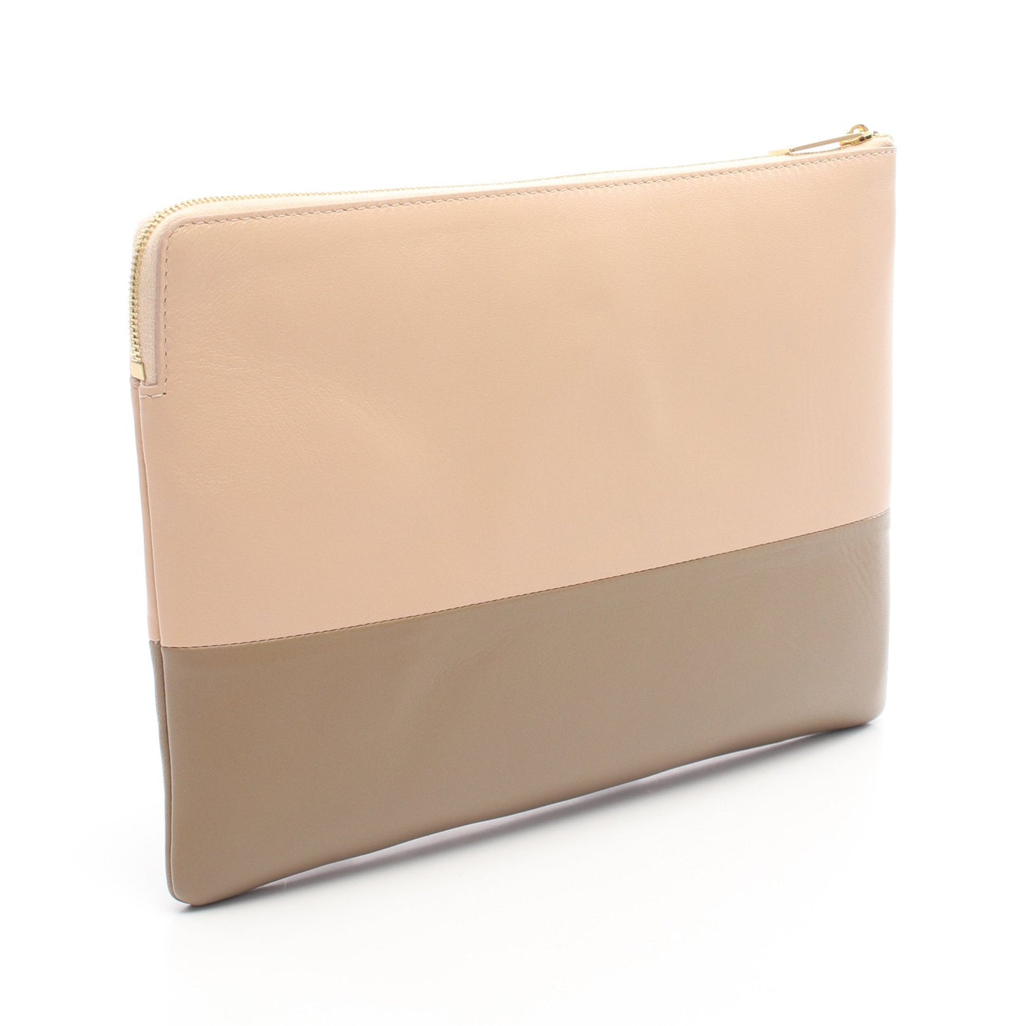クラッチバッグ レザー ライトベージュ グレーベージュ セリーヌ バッグ CELINE