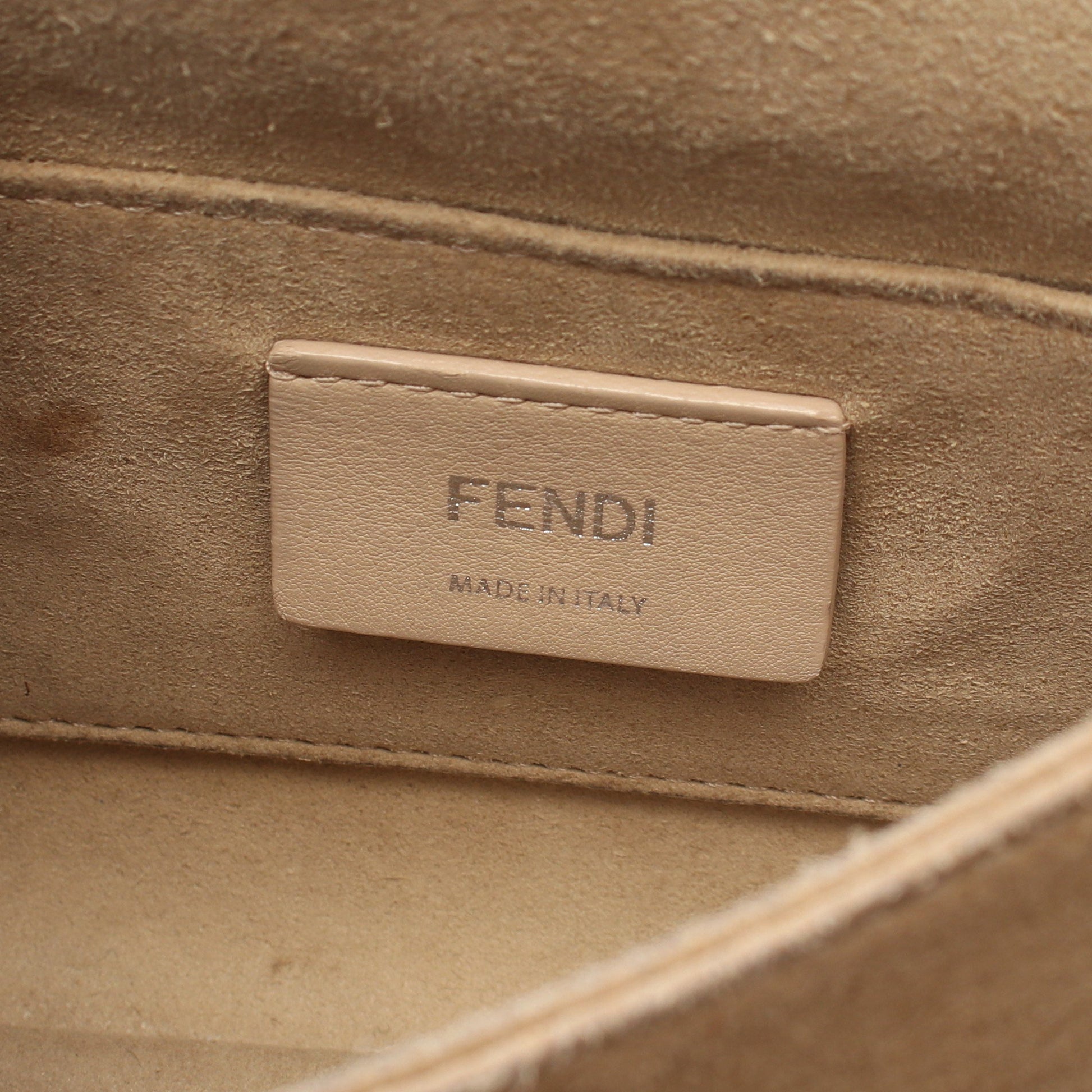 MINI KAN I ミニ キャナイ チェーンショルダーバッグ レザー ベージュ フェンディ バッグ FENDI