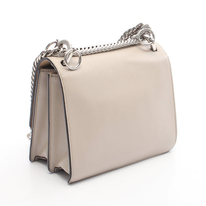 MINI KAN I ミニ キャナイ チェーンショルダーバッグ レザー ベージュ フェンディ バッグ FENDI