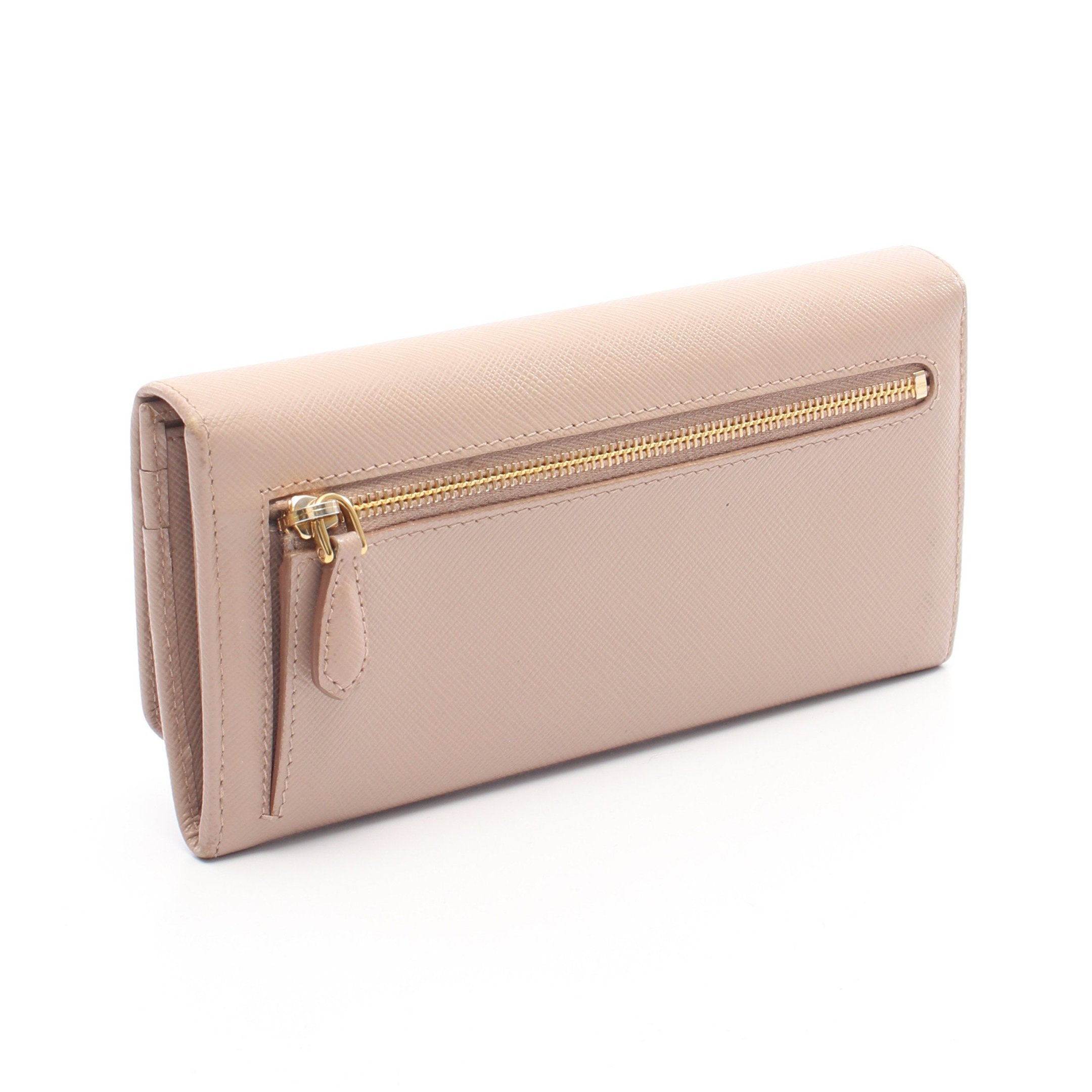 SAFFIANO FIOCCO 二つ折り長財布 サフィアーノレザー ピンクベージュ