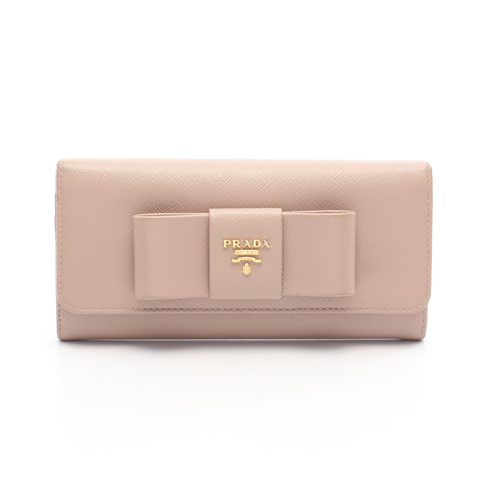 SAFFIANO FIOCCO 二つ折り長財布 サフィアーノレザー ピンクベージュ 
