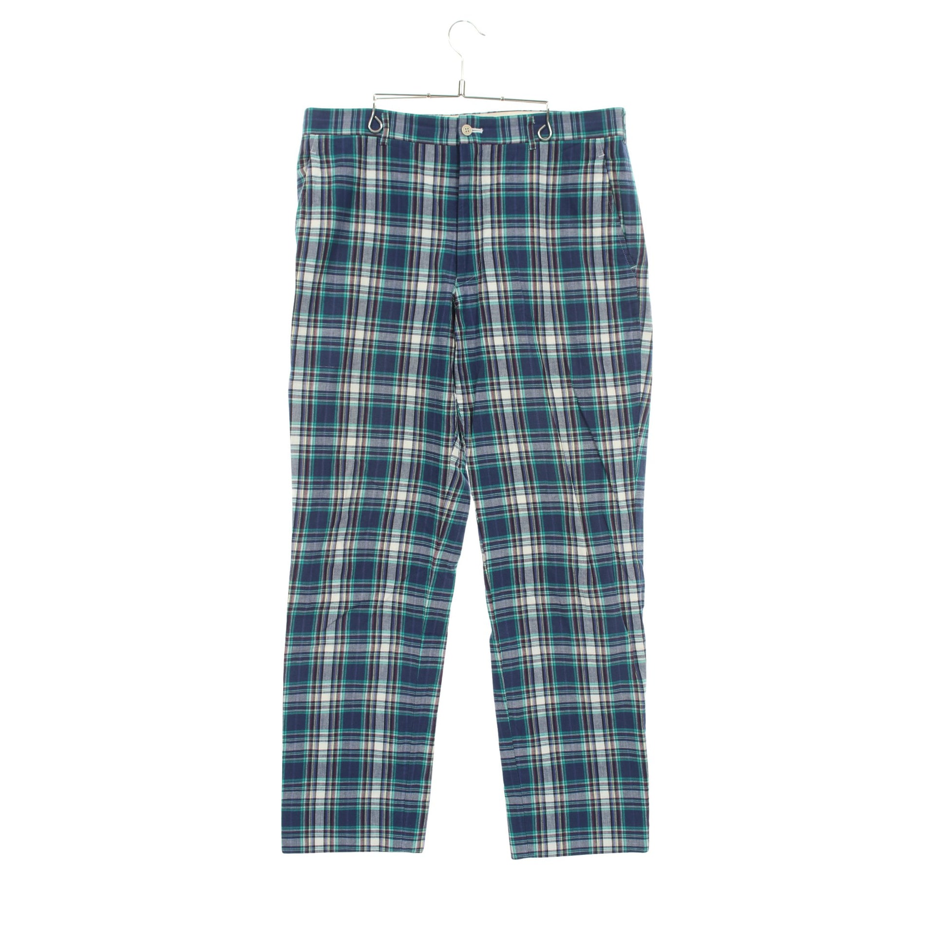パンツ マドラスチェック コットン ブルー マルチカラー コムデギャルソンオムプリュス ボトムス COMME des GARCONS HOMME PLUS