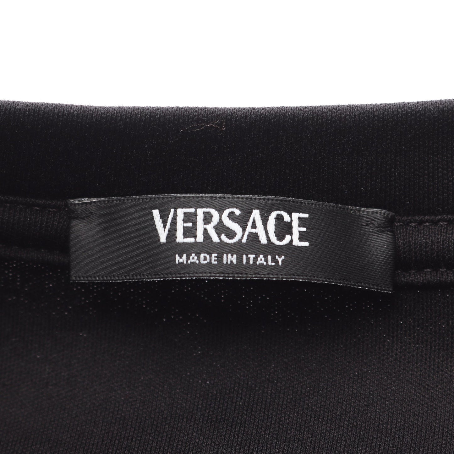 メデューサ Tシャツ クルーネック 半袖 スパンコール コットン ブラック ヴェルサーチ トップス Versace
