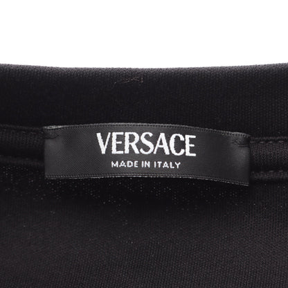 メデューサ Tシャツ クルーネック 半袖 スパンコール コットン ブラック ヴェルサーチ トップス Versace