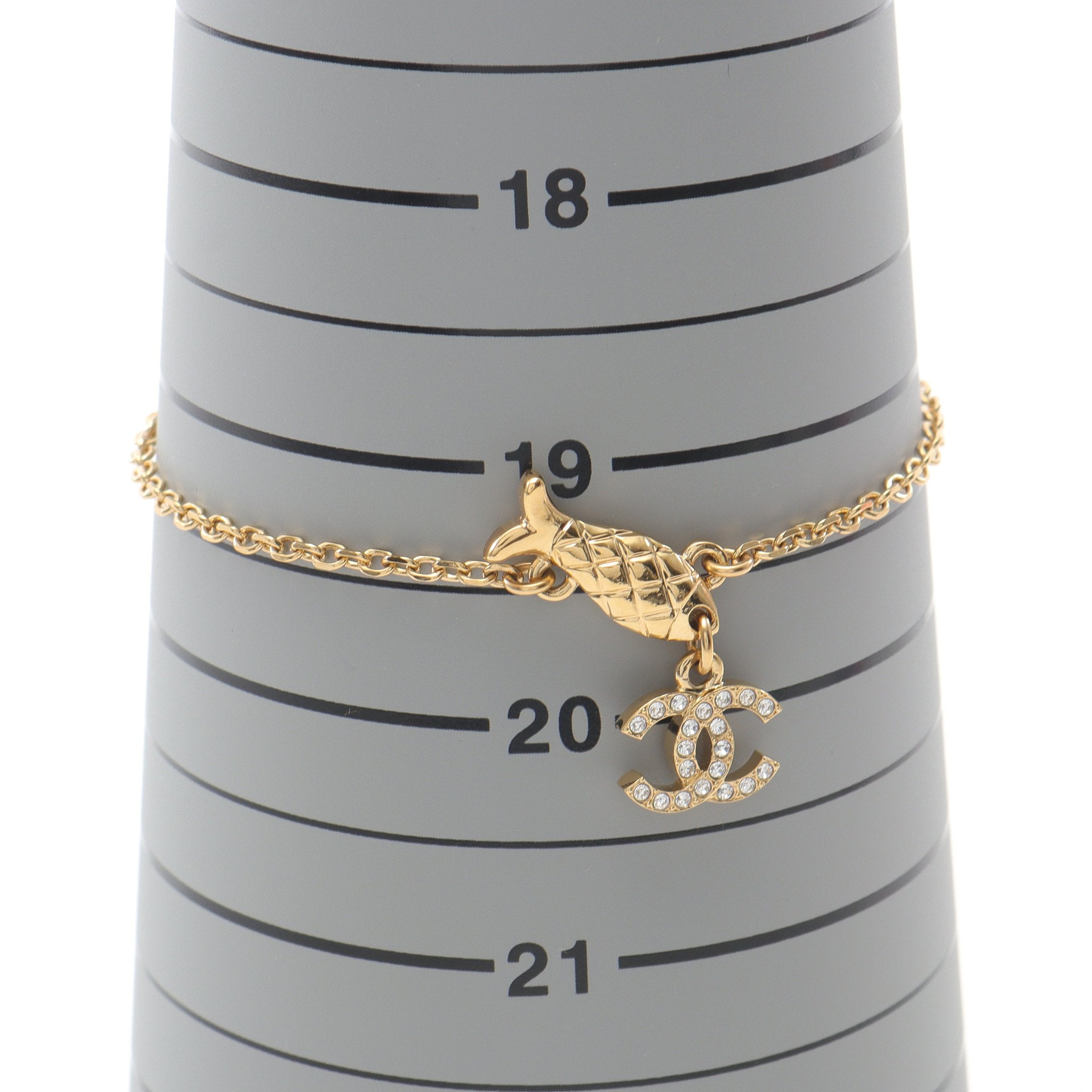 ココマーク ブレスレット 魚モチーフ GP ラインストーン ゴールド