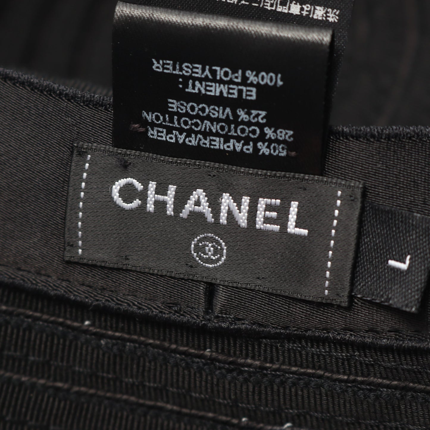 ココマーク バケットハット 帽子 ファブリック ブラック ホワイト シャネル 財布・小物 CHANEL