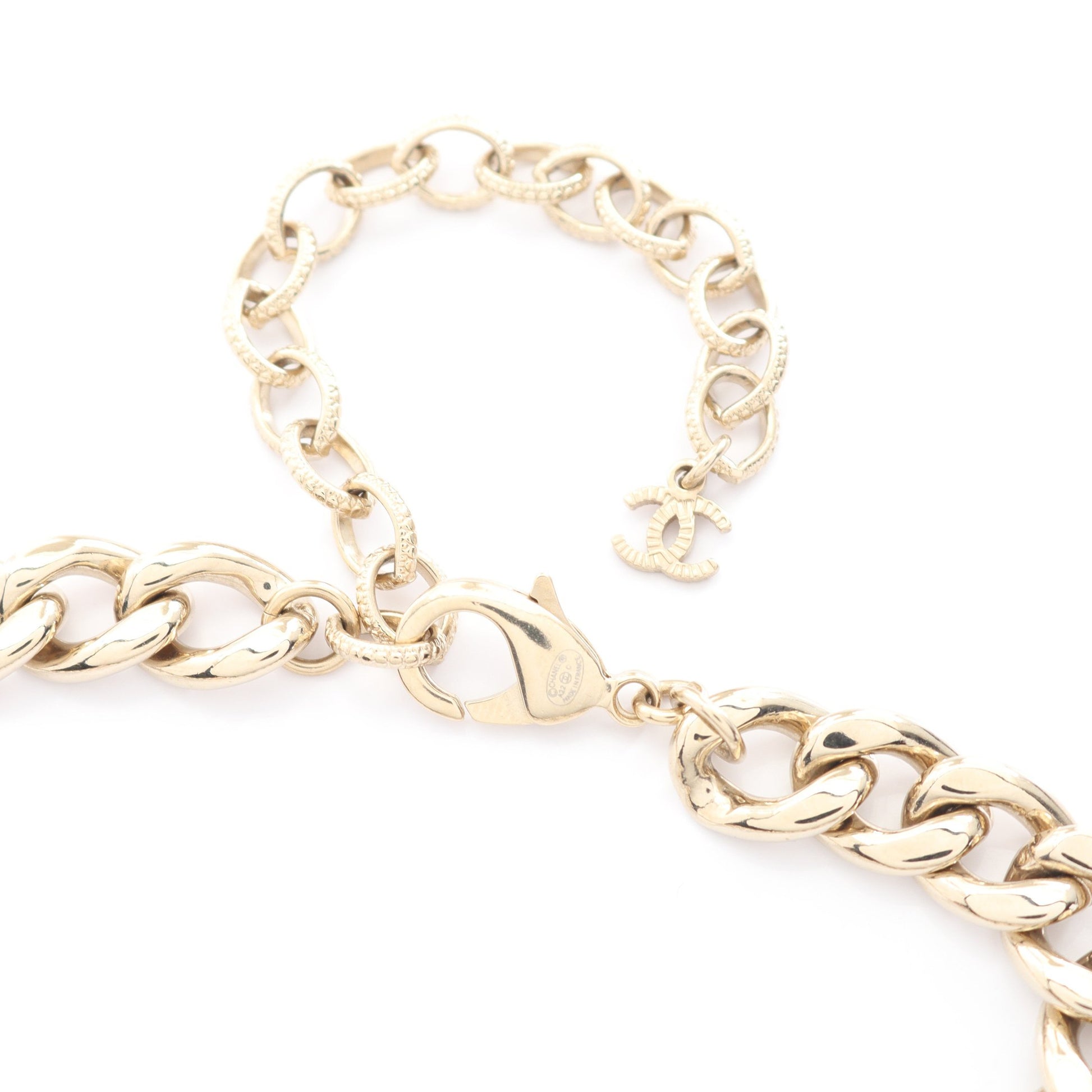 ココマーク ネックレス チョーカー GP フェイクパール ゴールド ピンク A22C シャネル アクセサリー CHANEL