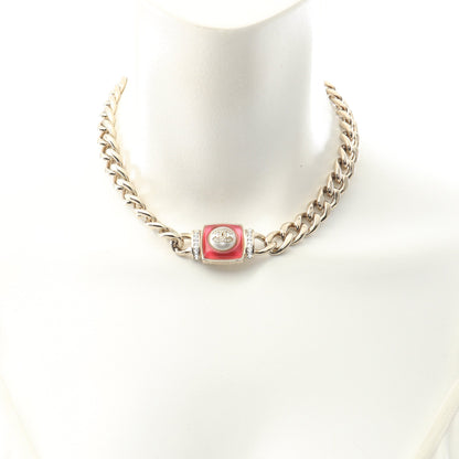 ココマーク ネックレス チョーカー GP フェイクパール ゴールド ピンク A22C シャネル アクセサリー CHANEL