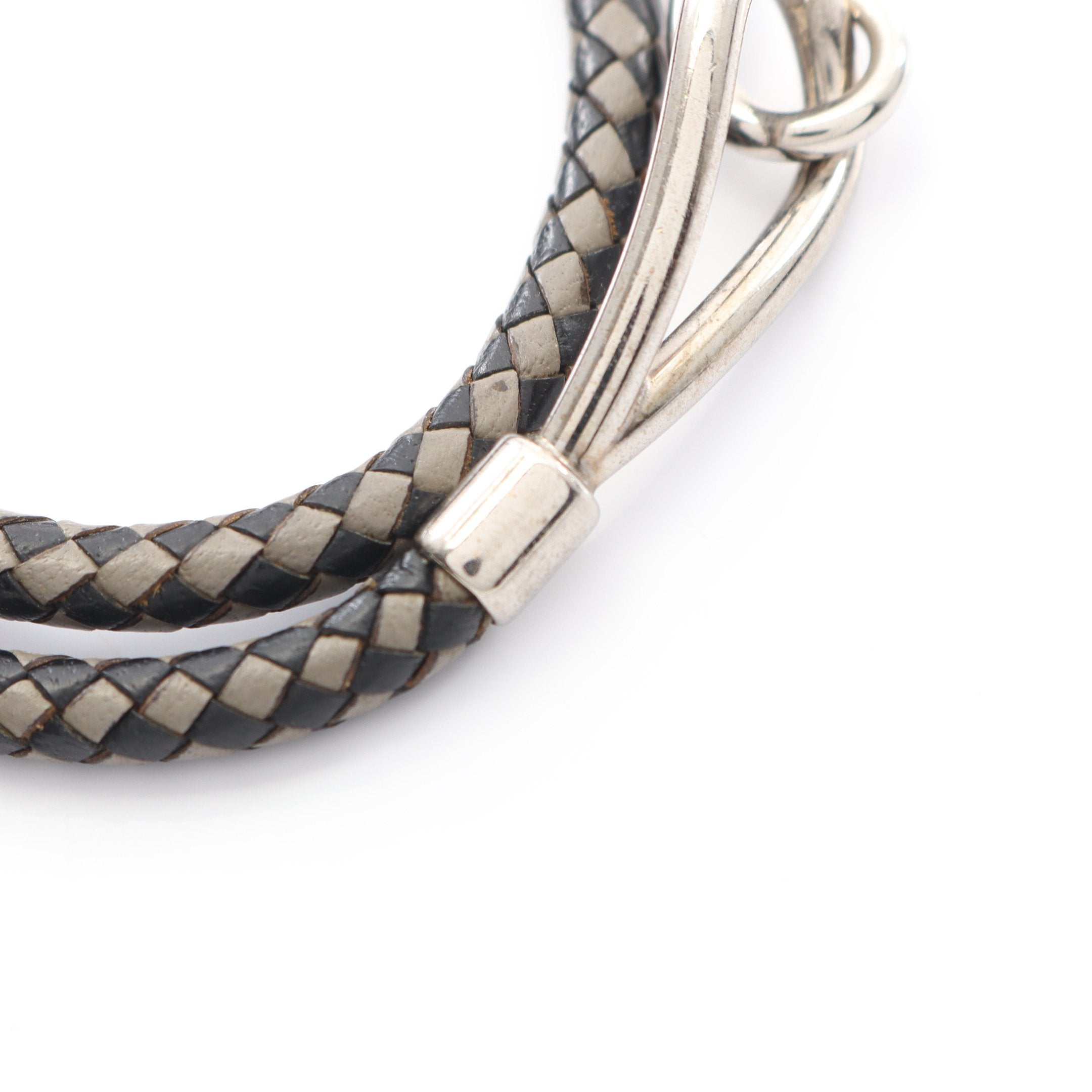 ジャンボチョーカー ブレスレット レザー シルバー ブラック グレー