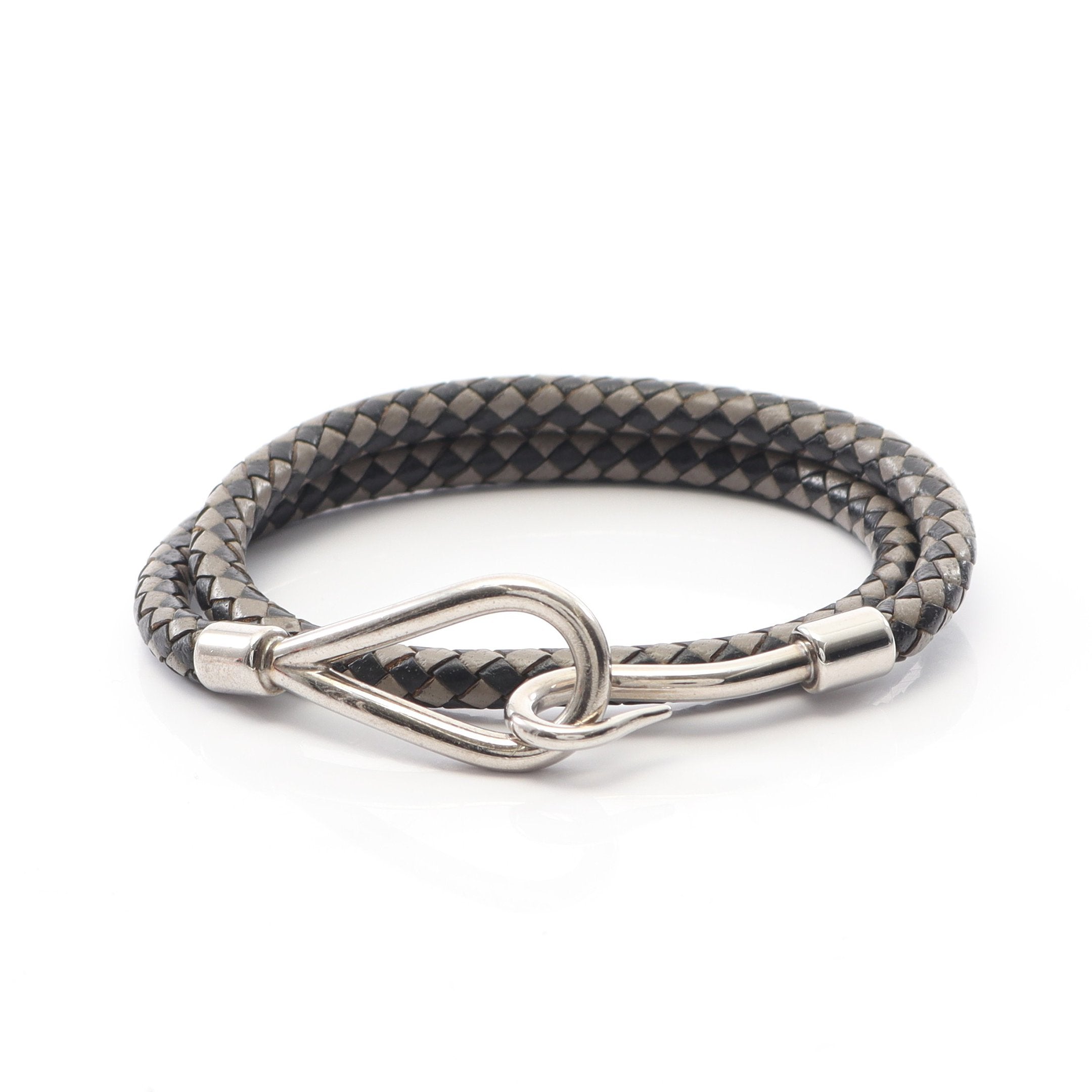 ジャンボチョーカー ブレスレット レザー シルバー ブラック グレー