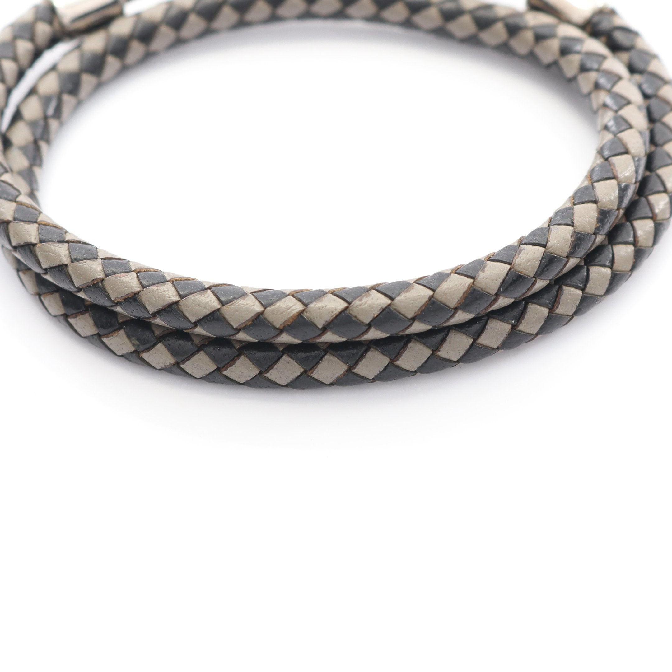 ジャンボチョーカー ブレスレット レザー シルバー ブラック グレー