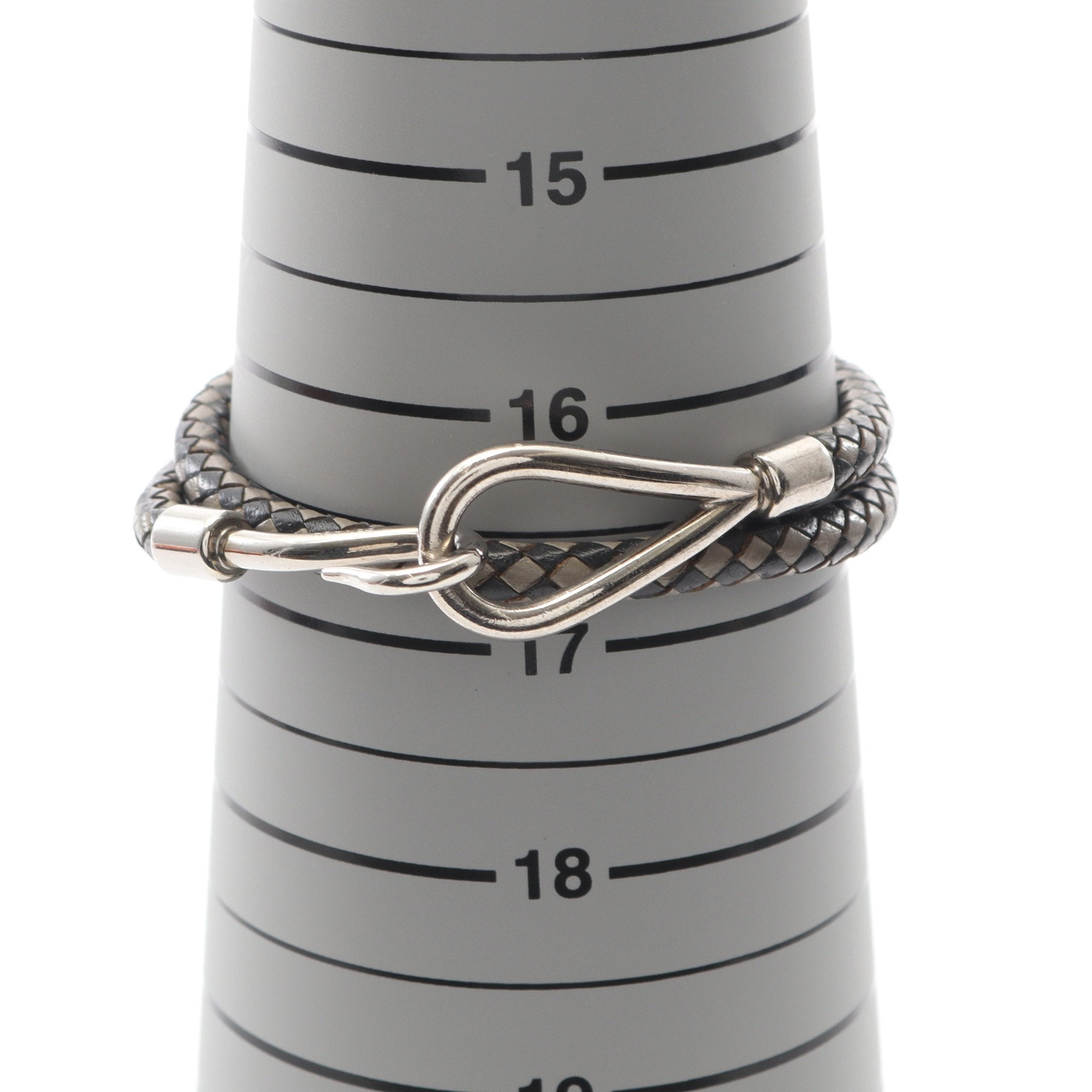 ジャンボチョーカー ブレスレット レザー シルバー ブラック グレー