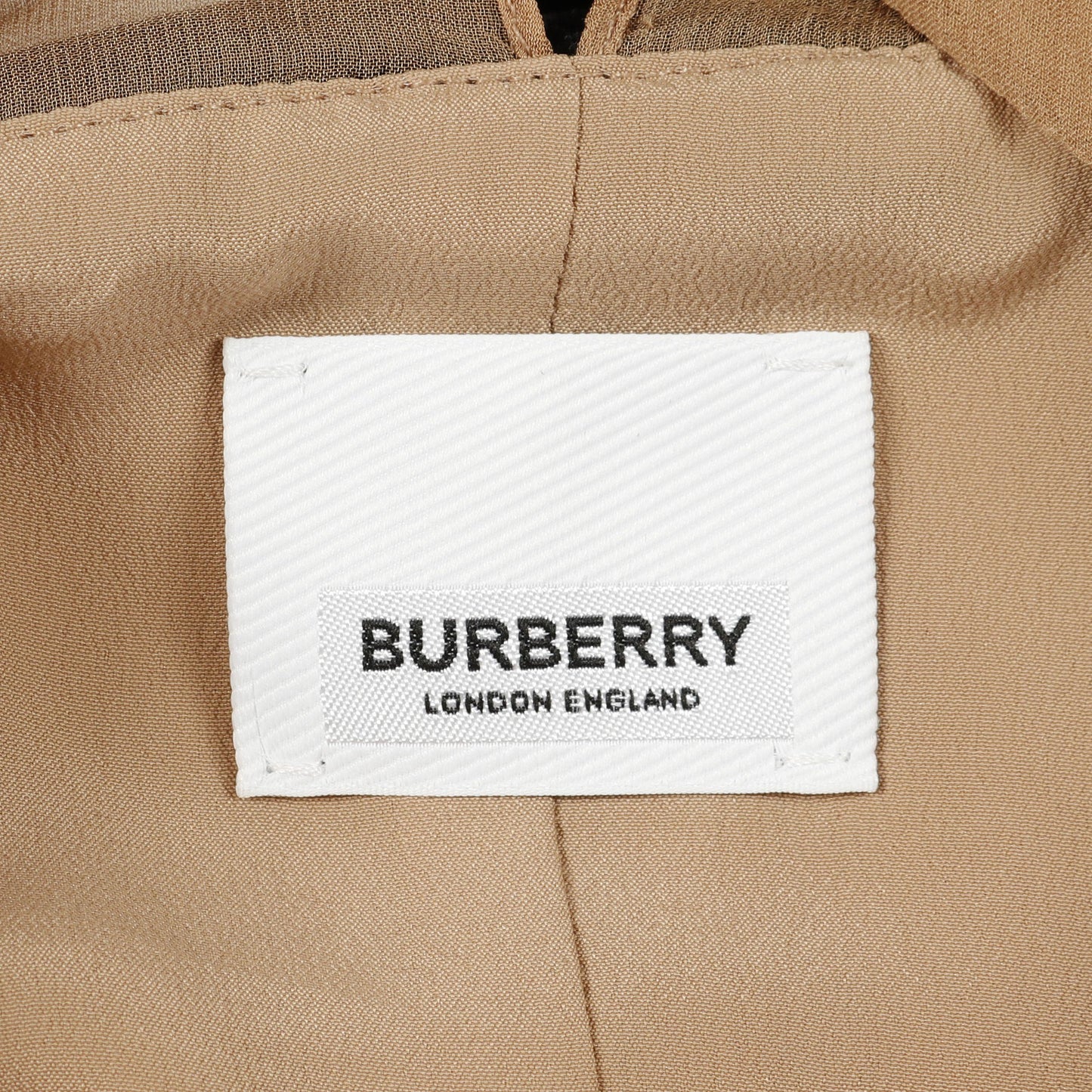 ワンピース ノースリーブ レース シルク レザー ライトブラウン ブラック 切替 バーバリー ワンピース BURBERRY