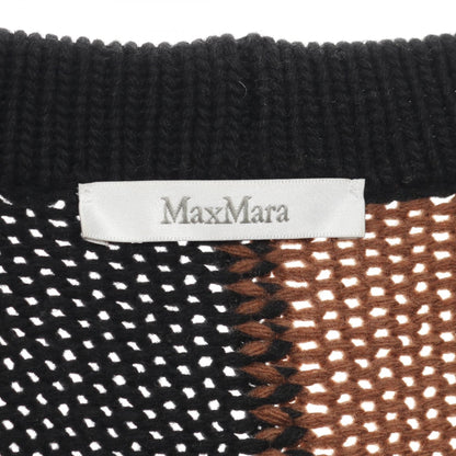 カーディガン パッチワーク ウール カシミヤ ブラウン ブラック ベージュ マックスマーラ トップス Max Mara