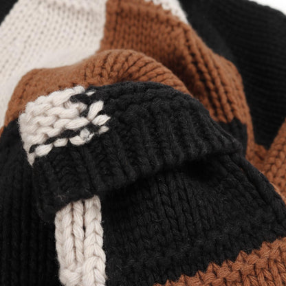 カーディガン パッチワーク ウール カシミヤ ブラウン ブラック ベージュ マックスマーラ トップス Max Mara