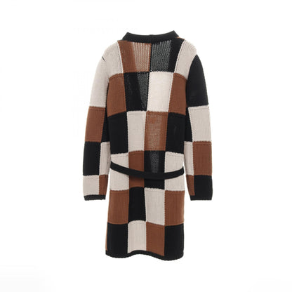 カーディガン パッチワーク ウール カシミヤ ブラウン ブラック ベージュ マックスマーラ トップス Max Mara