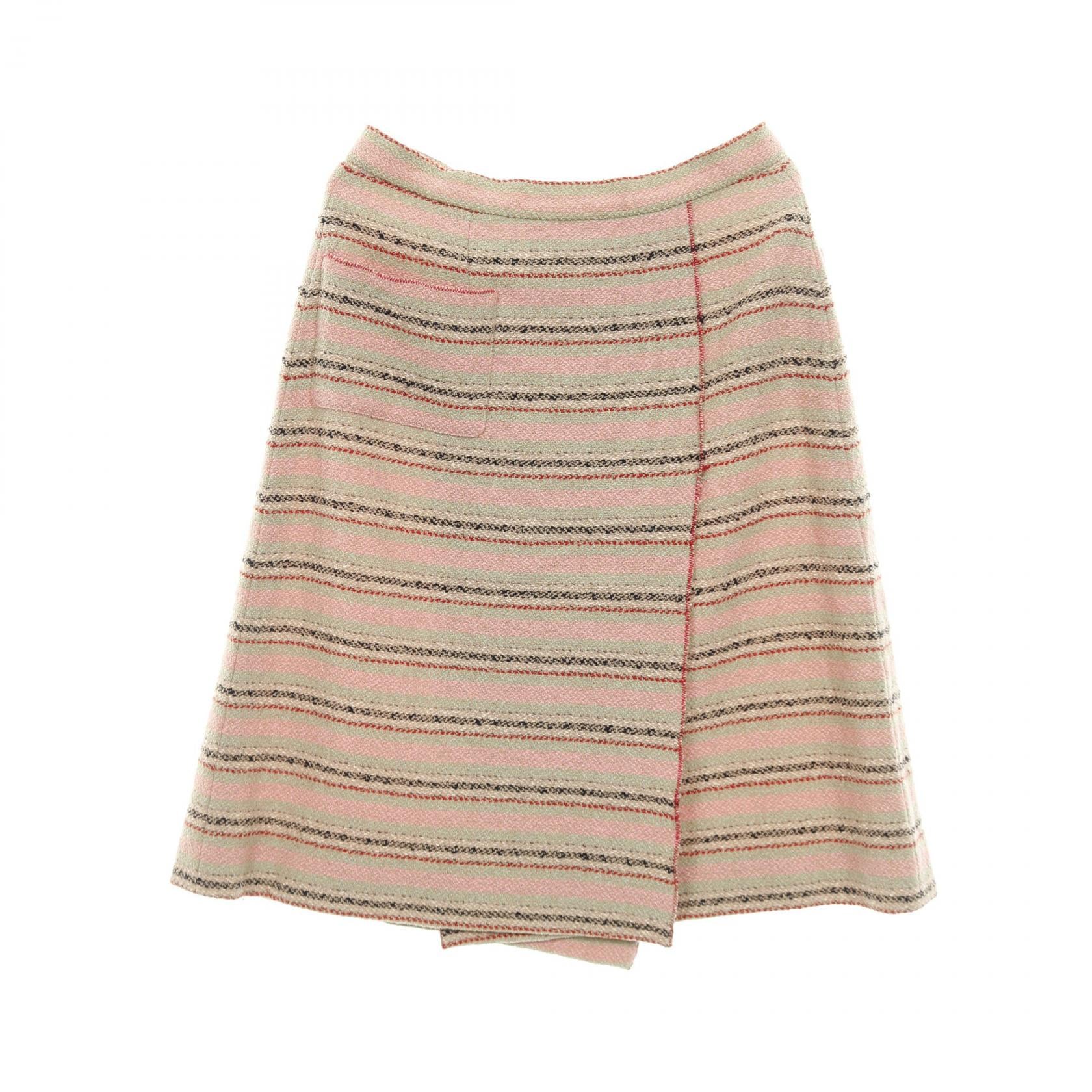 A17697 未使用 シャネル 19AWメティエダール ツイードラップスカート A17697 未使用 シャネル 19AWメティエダール ツイードラップスカート