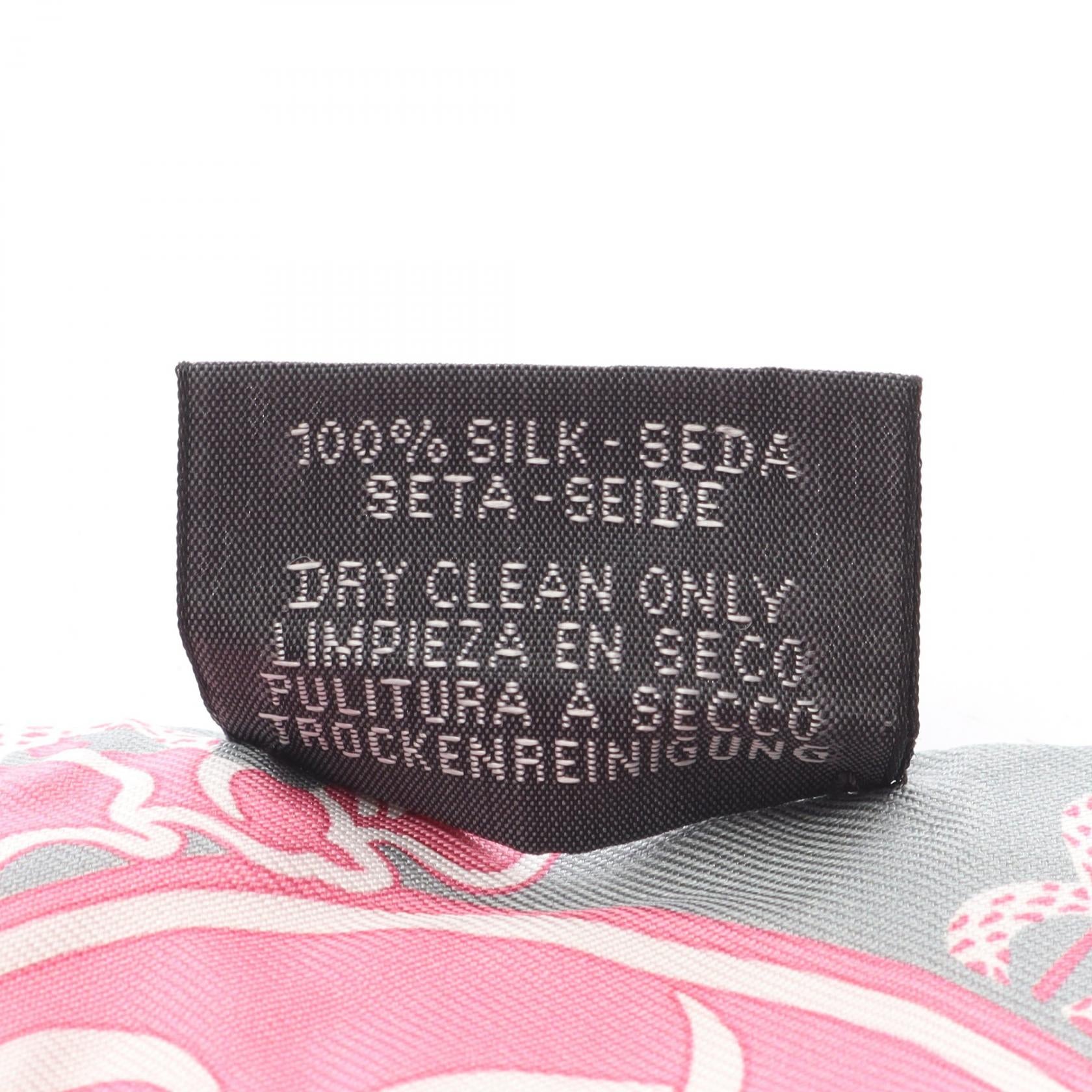 ツイリー EX-LIBRIS リボン スカーフ シルク グレー オレンジ ピンク