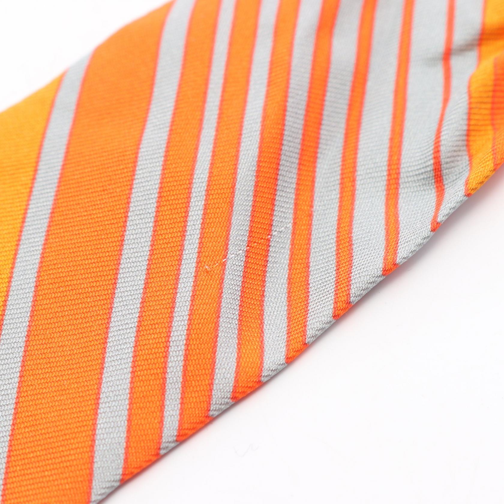 ツイリー EX-LIBRIS リボン スカーフ シルク グレー オレンジ ピンク