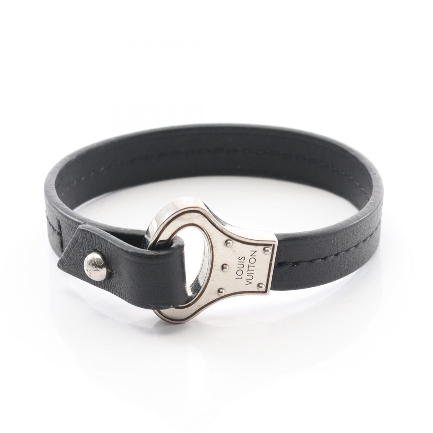 ブラスレ アーカイブ ブレスレット レザー ブラック シルバー ルイヴィトン アクセサリー LOUIS VUITTON