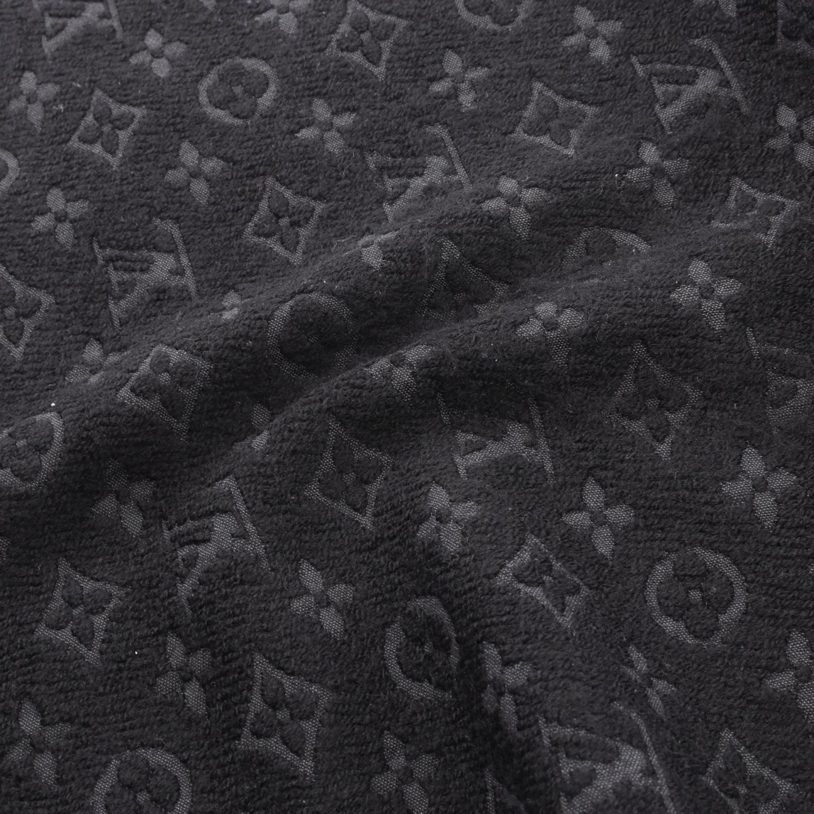 エシャルプ モノグラム クラシック ノワール マフラー ウール ブラック