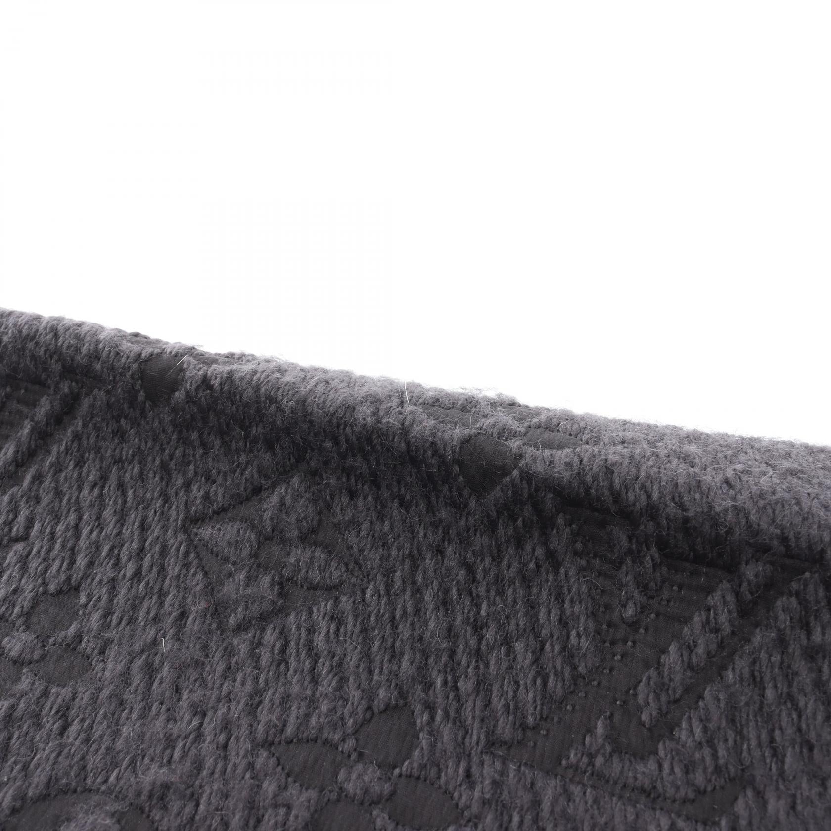 エシャルプ ロゴマニア アントラシット マフラー ウール シルク