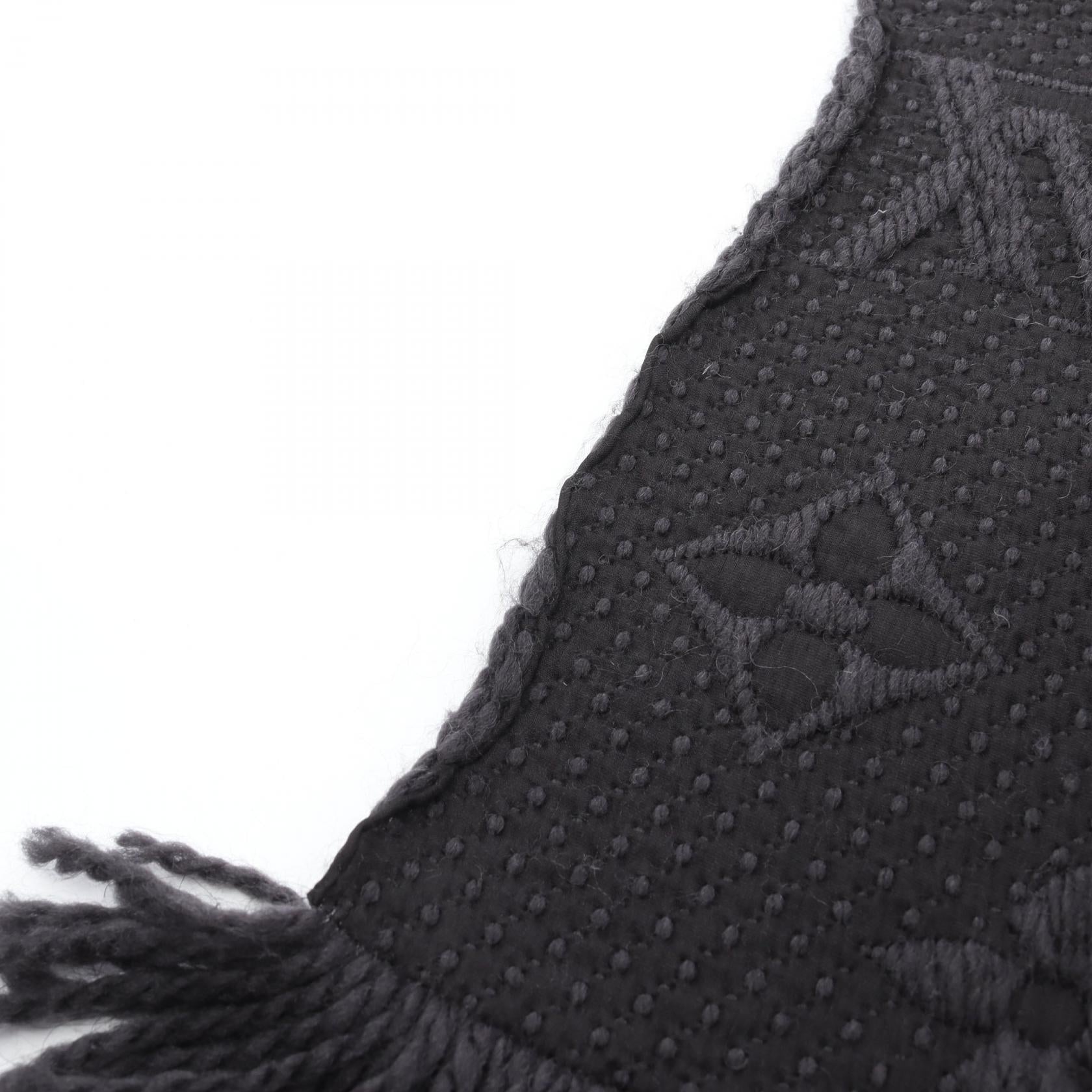 エシャルプ ロゴマニア アントラシット マフラー ウール シルク