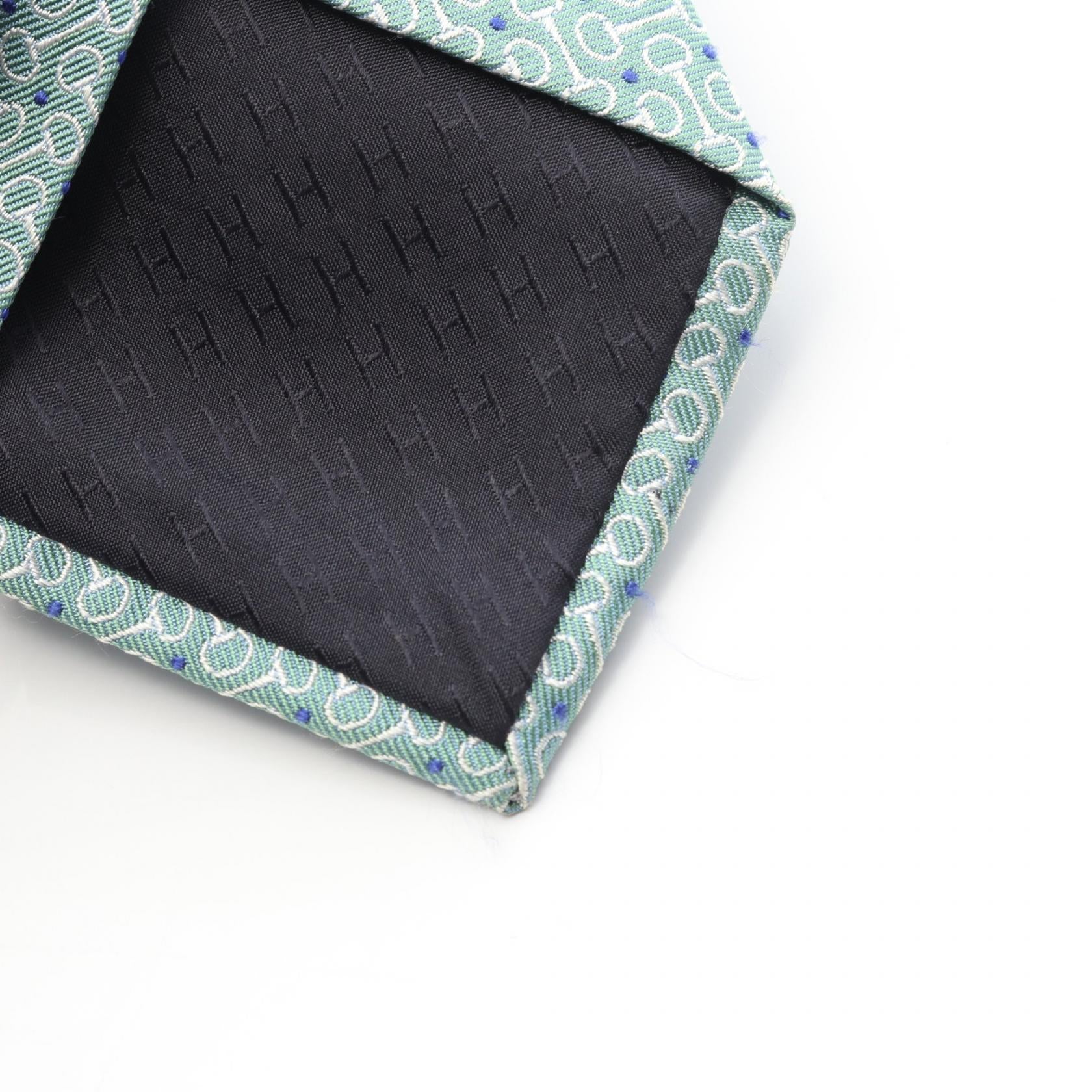 ネクタイ 総柄 シルク グリーン エルメス – RECLO