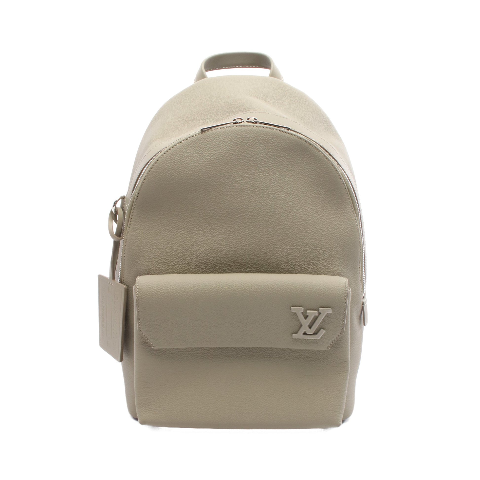 テイクオフ LVアエログラム バックパック リュックサック レザー グレーグリーン ルイヴィトン バッグ LOUIS VUITTON