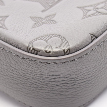 トリオメッセンジャー モノグラムシャドウ ショルダーバッグ レザー グレー ルイヴィトン バッグ LOUIS VUITTON