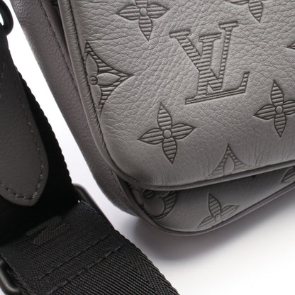 トリオメッセンジャー モノグラムシャドウ ショルダーバッグ レザー グレー ルイヴィトン バッグ LOUIS VUITTON