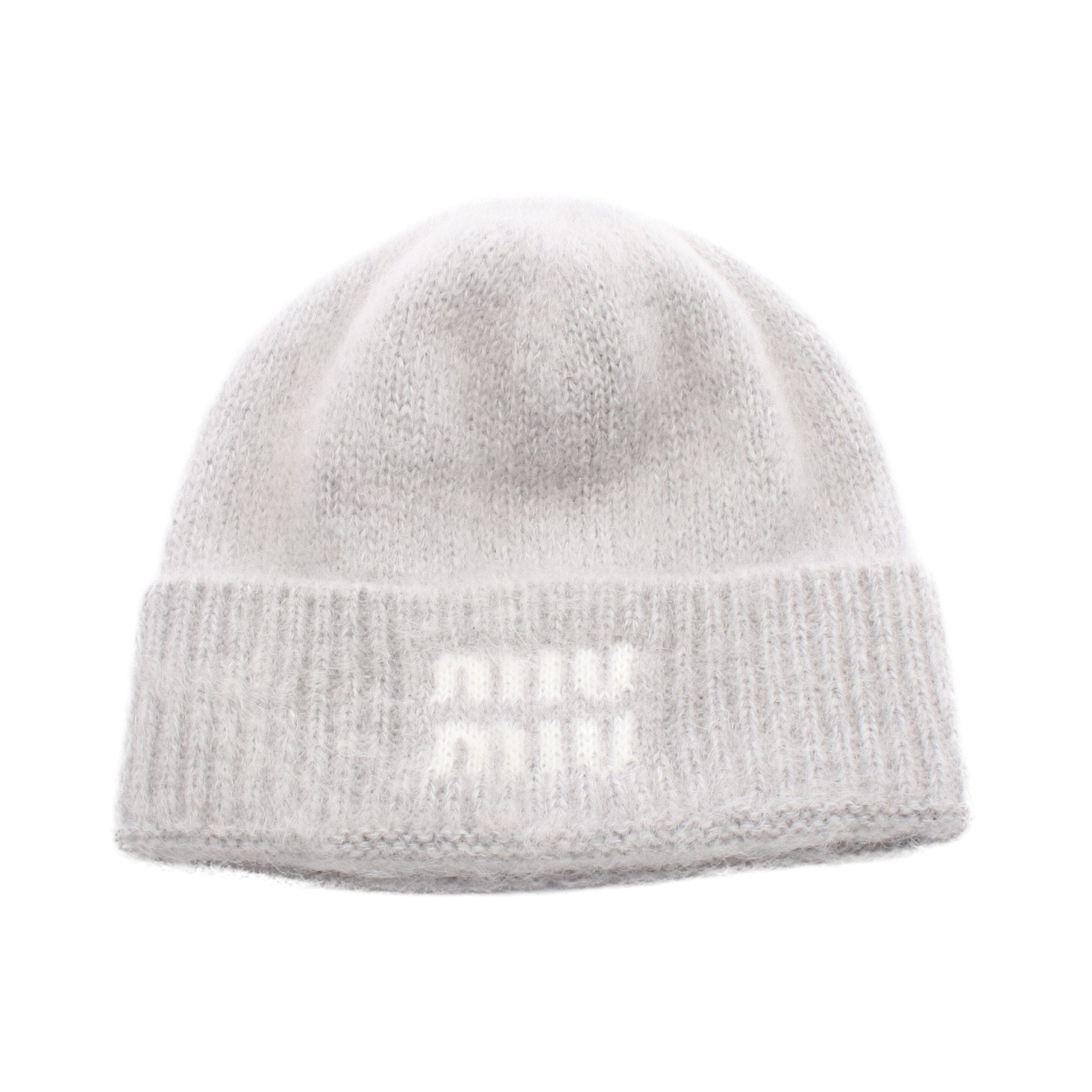Miu Miu アルパカウール ニット帽 ホワイト Miu Miu アルパカウール ニット帽 ホワイト Miu Miu アルパカウール
