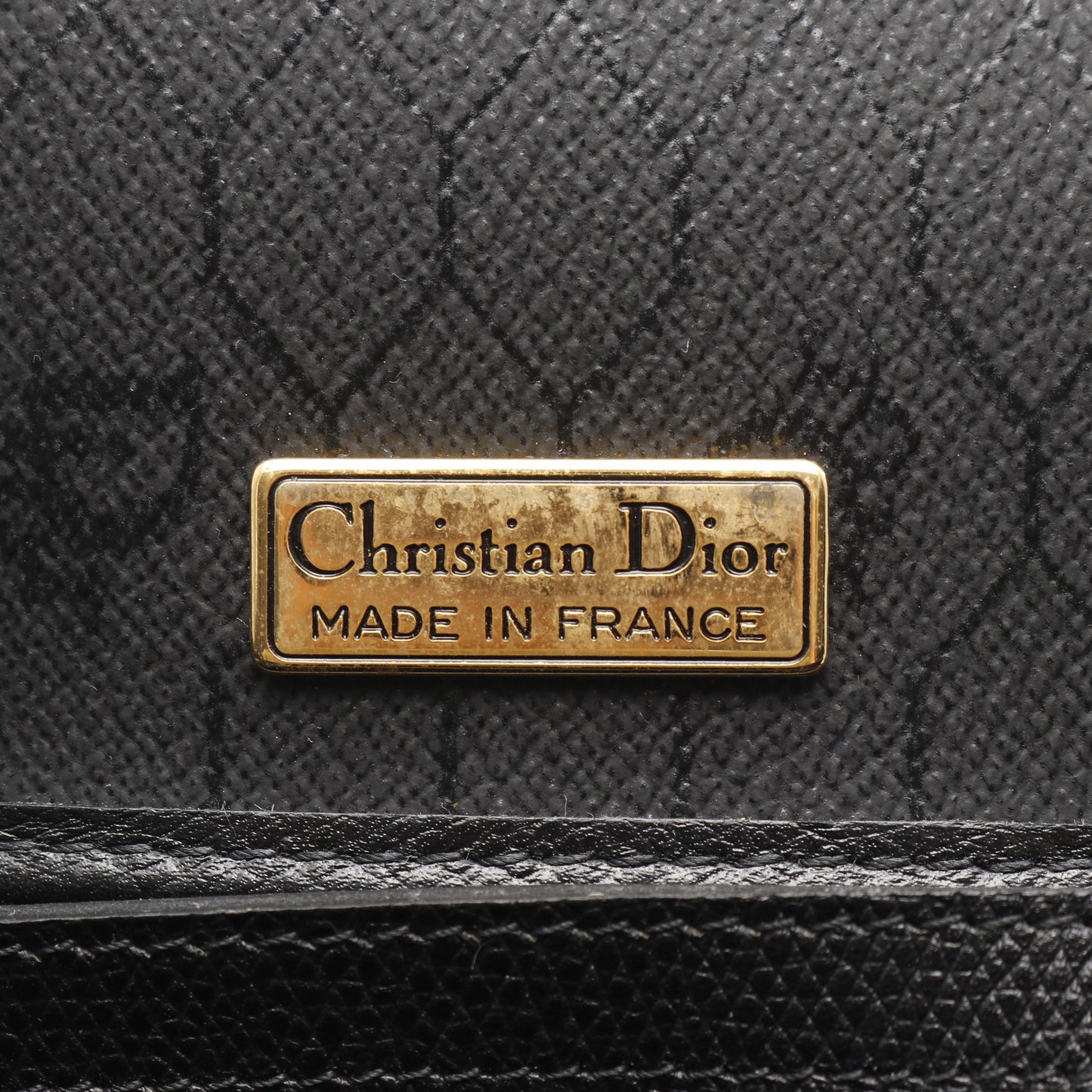 ハニカム ショルダーバッグ レザー ブラック クリスチャンディオール バッグ Christian Dior